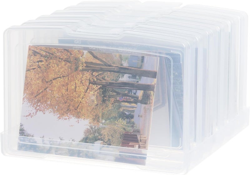 OMNISAFE 4x6 Photo Storage Cases, 6 Inner Plastic Craft Storage Container, Acid-Free Box for Pictures, Crafts, Scrapbooking, Photo Keeper - Image 1